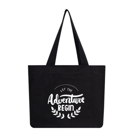 Adventure Print black tote bags
