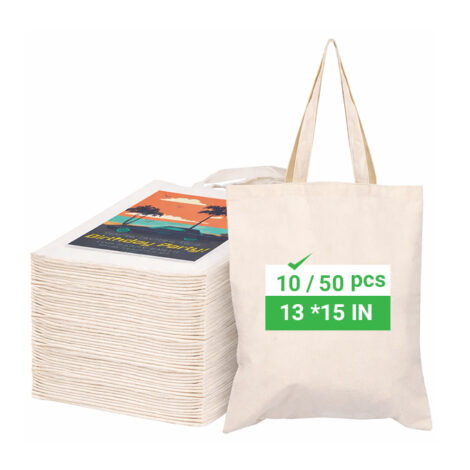 Cotton tote bags 10 pcs pack