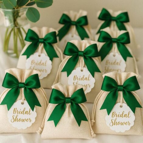 Emerald Green Satin Bow for Wedding Decor Bridal Shower Favor Idea Elegant Gift Bag Tag Party Packaging Supply Handmade Satin Ribbon Bow – Etsy