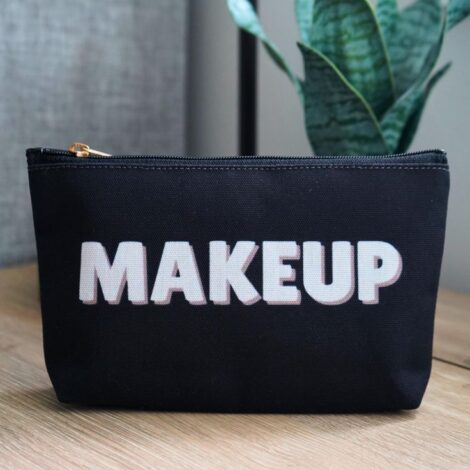 Black Canvas zipper pouch 206