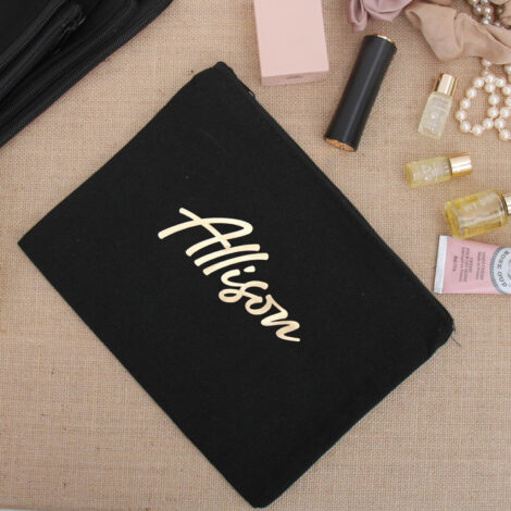 Black Canvas zipper pouch 205