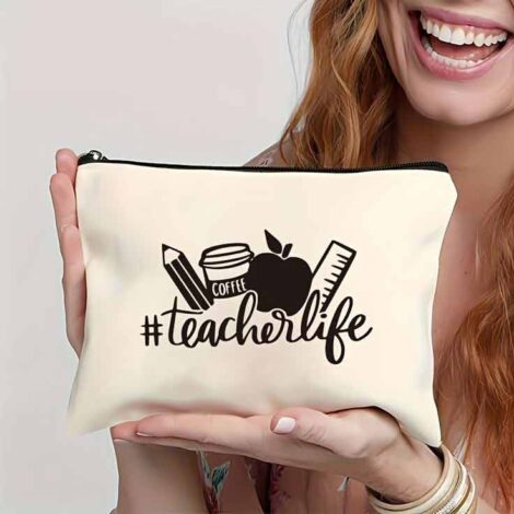 Temu｜Simple-Style-Stationary-And-Letter-Print-Durable-Travel-Toiletry-Bag-With-Zipper-Closure,-Foldable-And-Lightweight-Makeup-Organizer-For-Daily-Use-And-Travel